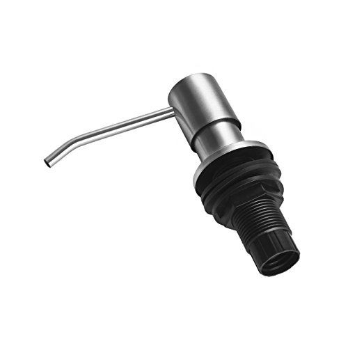 Newcomdigi Dispensador de Jabón de Acero Inoxidable Botella de Plástico Dispensador Bomba de Jabón Líquidos Loción para Cocina Fregadero 500 ML