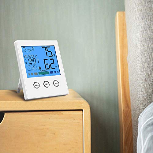 Newdora Higrómetro Termómetro Digital Interior Monitor de Temperatura y Humedad de Habitaciones Medidor de Humedad para Hogar, Oficina, Dormitorio Infantil