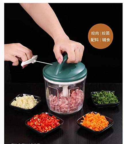 Newgreeny Use Una Cortadora De Ajo Tirada A Mano para Cocinar La Máquina De Cortar Carne. Pequeño s.Fashion Gris.