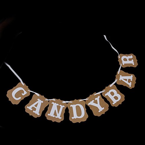 Newin Star Banderines,Bandera de Cadena,Bunting Banner,Bandera Pequeñas,Banderas de Arpillera de Imitación 3M Candy Bar Party Decoración para Boda y Fiesta