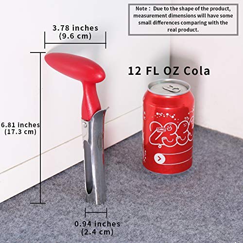 Newness Corer De Manzana,Descorazonador de Manzanas de Acero Inoxidable, Cortador de Manzanas Herramienta de Frutas para el Hogar y la Cocina (Rojo)