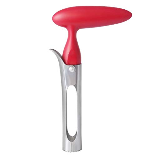 Newness Corer De Manzana,Descorazonador de Manzanas de Acero Inoxidable, Cortador de Manzanas Herramienta de Frutas para el Hogar y la Cocina (Rojo)