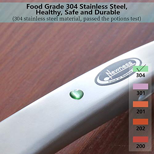 Newness Espumadera, 304 Acero Inoxidable, [Resistente] Cuchara ranurada vacío con Mango ergonómico, Agarre cómodo diseño colador cucharón para Cocina, 38 cm (14.96 Inches)