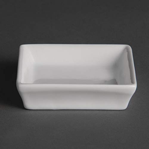 Nextday Catering U180 plano cuadrado miniatura Dish, 80 mm x 20 mm x 20 mm (Pack de 12)