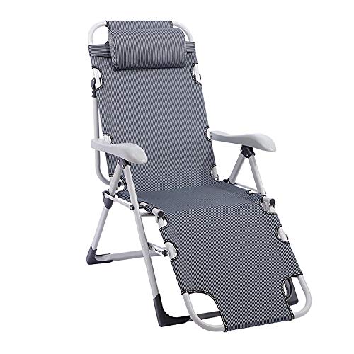 NIAY Tumbona Plegable Tumbona Tumbona Silla de jardín reclinable Solárium Oficina al Aire Libre Sillón reclinable de Playa Silla de Tumbona de Patio Extra Ancha- # 2