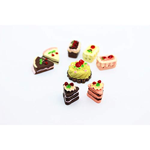 NiceButy 8pcs Mini Torta decorazione del Dollhouse Play Food Set da cucina Torta di alimento di ciambelle di cucina del Dollhouse Decoration giocattolo di Divertimento per i Bambini
