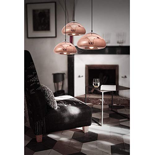 NICEWL Lámpara De Techo Colgante De Estilo Nórdico, Lámpara De Techo, Placa De Vidrio De Cobre Electropropulsada Industrial, Iluminación para El Hogar, Cocina, Loft, Oficina, Decoración De Bar,S