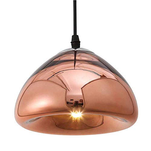 NICEWL Lámpara De Techo Colgante De Estilo Nórdico, Lámpara De Techo, Placa De Vidrio De Cobre Electropropulsada Industrial, Iluminación para El Hogar, Cocina, Loft, Oficina, Decoración De Bar,S