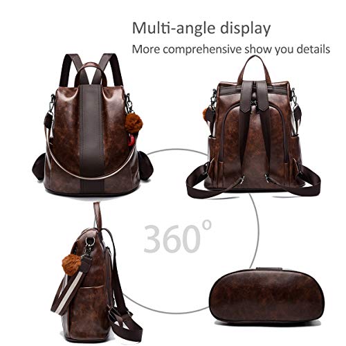 NICOLE & DORIS Mochila Mujer Anti-Robo Mochila para Damas Bolso Bandolera Mochila Casual Impermeable Bolso Hombro