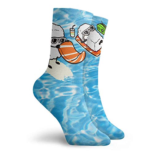 Nifdhkw Cartoon Salmon Sushi Insulated Unisex Holiday Sock 30cm Long Sock