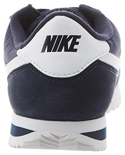 Nike Cortez Basic Nylon, Zapatillas de Deporte para Hombre, Multicolor (Obsidian/White/Metallic Silver 411), 44 EU