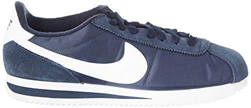 Nike Cortez Basic Nylon, Zapatillas de Deporte para Hombre, Multicolor (Obsidian/White/Metallic Silver 411), 44 EU