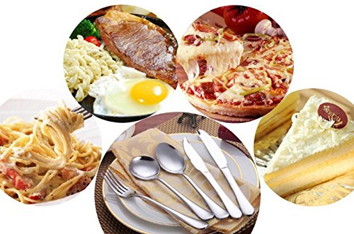 nikgic 8 pcs Restaurant comestible para electrodomésticos vajilla de acero inoxidable cuchara cubiertos cuchara de sopa 12.5 * 2.4 cm