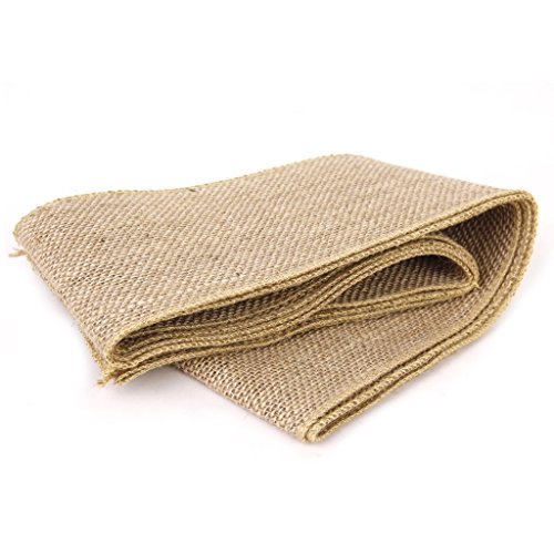 Nikgic Natural de Arpillera Artesanía Cinta Rollo con Encaje Blanco Encaje de Lino Regalo Arreglos Florales, Perfecto para Bodas, Corbatas, Correas, Coronas, Lazos -3m