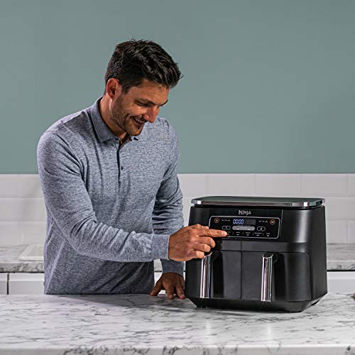 Ninja Foodi AF300EU Freidora de aire Dual Zone, 2470 W, 7.6 litros, Plástico, Negro