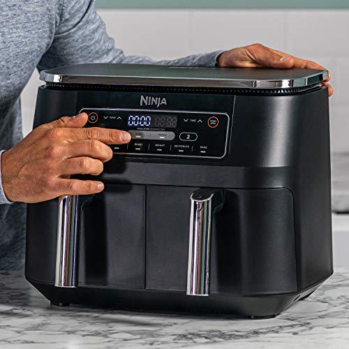Ninja Foodi AF300EU Freidora de aire Dual Zone, 2470 W, 7.6 litros, Plástico, Negro
