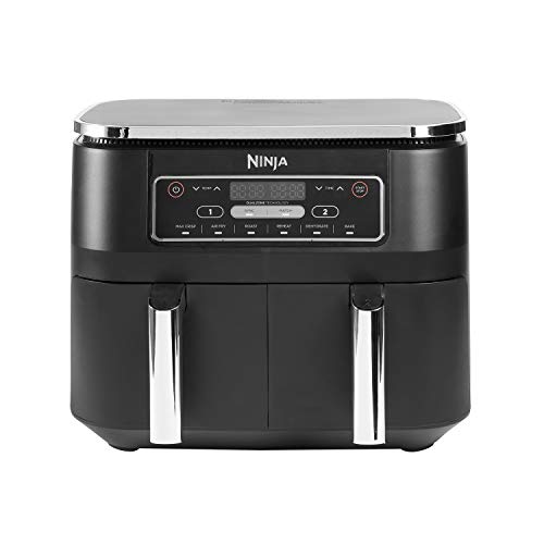 Ninja Foodi AF300EU Freidora de aire Dual Zone, 2470 W, 7.6 litros, Plástico, Negro