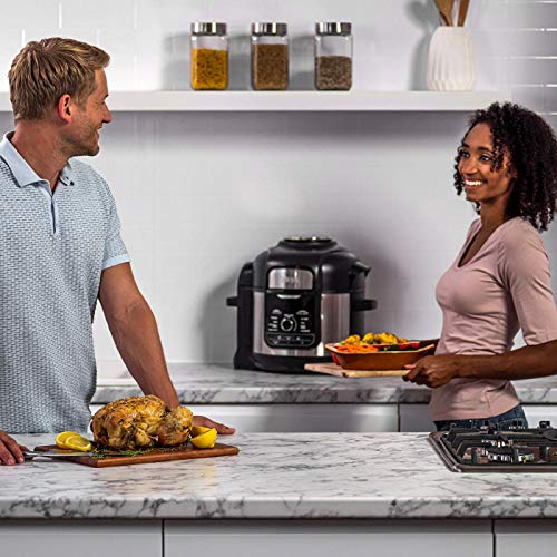 Ninja OP500EU Foodi MAX Multi-Cooker, Freidora de Aire, Olla a Presión, Gris y Negro