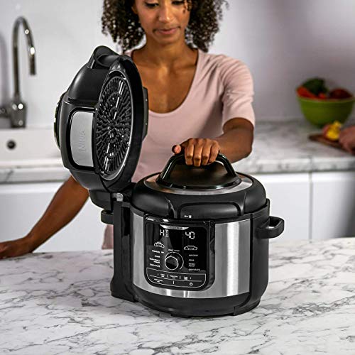 Ninja OP500EU Foodi MAX Multi-Cooker, Freidora de Aire, Olla a Presión, Gris y Negro
