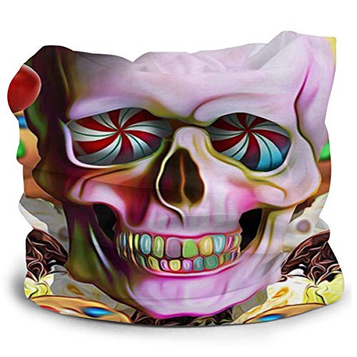 Niños Cara Protector Toalla Azúcar Cráneo Arte Postre Calaveras 3d Impreso Sunproof Transpirable Cuello Bufanda Para Al Aire Libre O Uso Diario