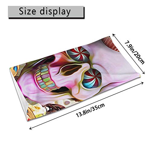 Niños Cara Protector Toalla Azúcar Cráneo Arte Postre Calaveras 3d Impreso Sunproof Transpirable Cuello Bufanda Para Al Aire Libre O Uso Diario