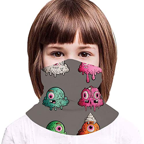 Niños Cara Toalla Protectora Varios Puff Monster 3d Impreso Sunproof Transpirable Cuello Bufanda Para Al Aire Libre O Uso Diario