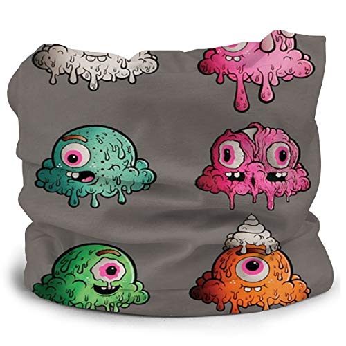 Niños Cara Toalla Protectora Varios Puff Monster 3d Impreso Sunproof Transpirable Cuello Bufanda Para Al Aire Libre O Uso Diario