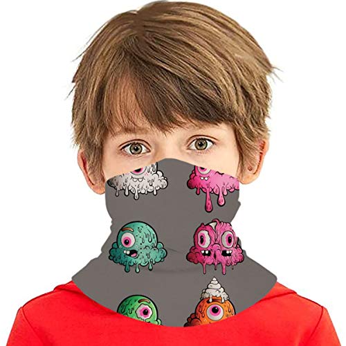 Niños Cara Toalla Protectora Varios Puff Monster 3d Impreso Sunproof Transpirable Cuello Bufanda Para Al Aire Libre O Uso Diario