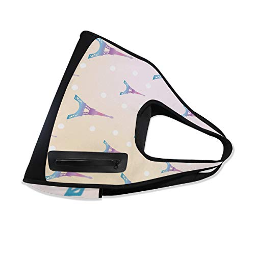 NISENASU Bolsa de Deporte,Patrón de la Torre Eiffel en Pastel,Nuevos Sports Duffels Raqueta de Tenis Mochila bádminton Paquetes de Viaje Cortos Bolso de Hombro portátil（20×6.7×18.5 in）