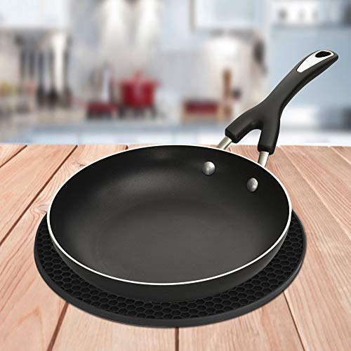 NITRIP Accesorios de freidora de Aire de Acero Inoxidable 8in Negro + Plata 8pcs Juego de Piezas de Kit Soporte de Metal Brocheta Barrel Cake Barrel