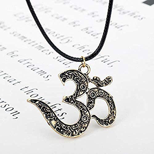 niuziyanfa Co.,ltd Caliente hindú AUM Budismo Ohm OM Collar de hojalata OM AUM Yoga Collar Colgante