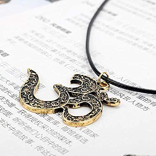 niuziyanfa Co.,ltd Caliente hindú AUM Budismo Ohm OM Collar de hojalata OM AUM Yoga Collar Colgante