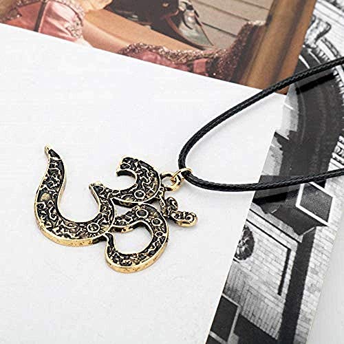 niuziyanfa Co.,ltd Caliente hindú AUM Budismo Ohm OM Collar de hojalata OM AUM Yoga Collar Colgante