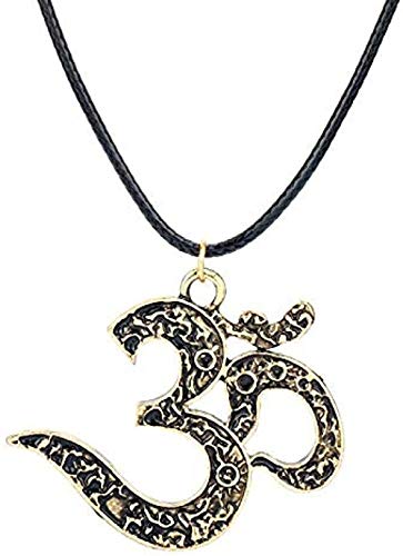 niuziyanfa Co.,ltd Caliente hindú AUM Budismo Ohm OM Collar de hojalata OM AUM Yoga Collar Colgante