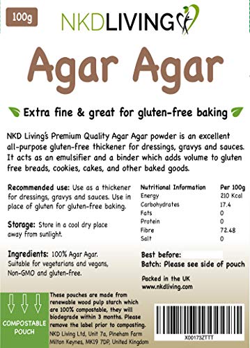NKD Living - Agar en polvo (100 g)
