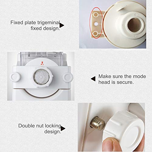 NLYWB 9 13 14 máquina de Fideos eléctrica, Tipos moldes, Trabajo Poco Ruido, protección Seguridad con Bloqueo para niños, Interruptor Doble, Adecuado restaurantes Familiares, etc, 9,6 x Pulgadas