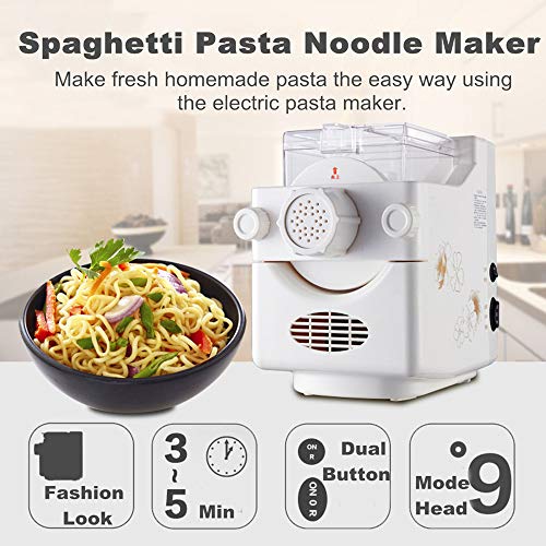 NLYWB 9 13 14 máquina de Fideos eléctrica, Tipos moldes, Trabajo Poco Ruido, protección Seguridad con Bloqueo para niños, Interruptor Doble, Adecuado restaurantes Familiares, etc, 9,6 x Pulgadas