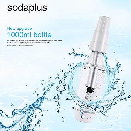 NLYWB Fabricante de Agua con Gas, máquina de refrescos portátil, válvula de presión de Seguridad de 20 mpa, operación con un Solo botón, Adecuado para Bebidas, jugos, etc, tamaño 15 x 3,3 Pulgadas