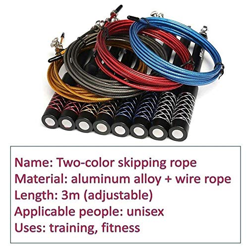 No se marca la cuerda correas de aluminio de aleación de velocidad de salto del professionalball saltar la cuerda for las MMA boxeo fitness Saltar Formación Entrenamiento (Color: azul E, Tamaño: Libre