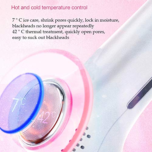 Noblik Aspiradora de Poros Blackhead Point Extractor EliminacióN de Espinillas Limpiador de Acné Facial Herramienta de Cuidado de la Piel Belleza Facial FríA y Caliente