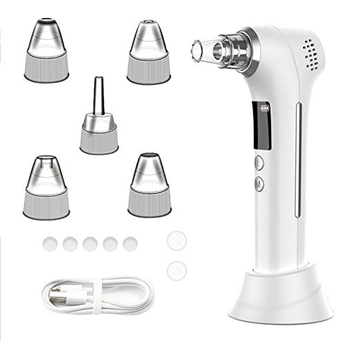 Noblik Aspiradora de Poros Blackhead Point Extractor EliminacióN de Espinillas Limpiador de Acné Facial Herramienta de Cuidado de la Piel Belleza Facial FríA y Caliente