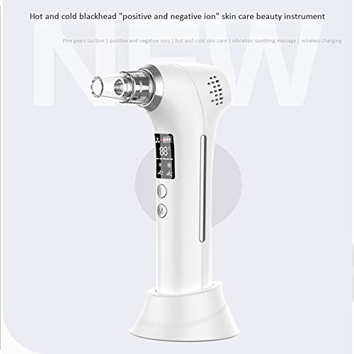 Noblik Aspiradora de Poros Blackhead Point Extractor EliminacióN de Espinillas Limpiador de Acné Facial Herramienta de Cuidado de la Piel Belleza Facial FríA y Caliente