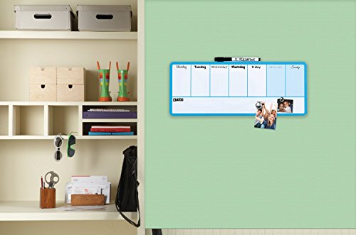 Nobo Organizador semanal magnético, 360x140m, Marco azul, Blanco, 1904047