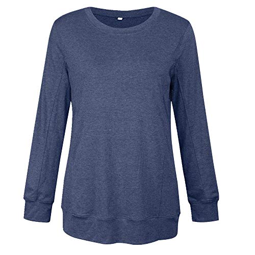 NOBRAND Camiseta de manga larga para mujer Azul azul S