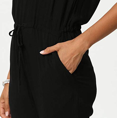 NOBRAND Mono sin mangas para mujer de primavera y verano Negro Negro ( M