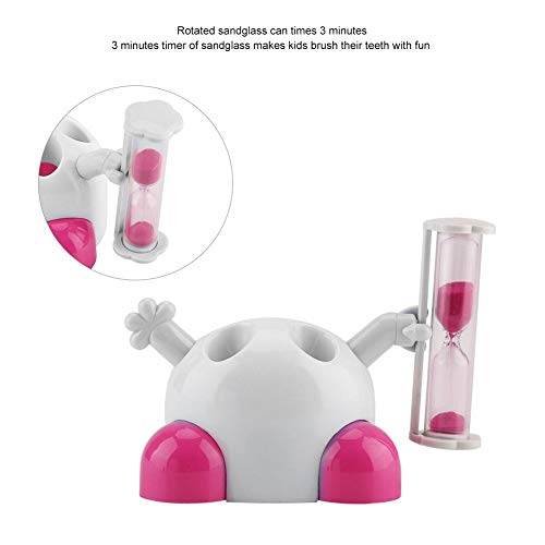 NOBRAND Unibell Los niños Cepillo de Dientes Titular de cepillar los Dientes de Reloj de Arena 3 Minutos Temporizador de Cuenta atrás (Rosa)