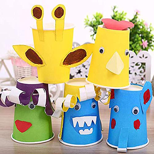 Nobranded 60 Piezas Vasos de Papel para Fiestas, Vaso de Papel de Color Desechable, Adecuado para la Creación De Bricolaje, Fiestas, Barbacoas (Seis Colores)