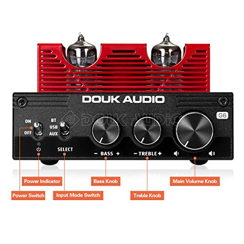 Nobsound - Amplificador de tubo HiFi Bluetooth 5.0 al vacío estéreo Tube Amplifier APTX-LL 160W × 2