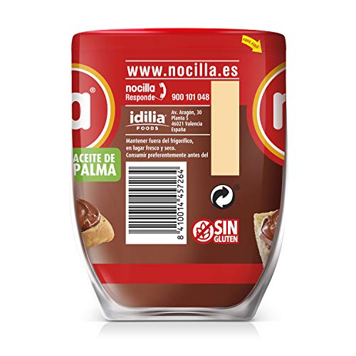 Nocilla Original: crema de cacao natural con avellanas - Sin aceite de palma - 3 Envases de vidrio reutilizable de 380 gramos - (Total 1.140gr)