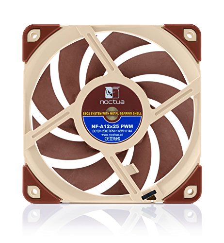 Noctua NF-A12x25 PWM, Ventilador Silencioso, 4 Pines (120 mm, Marrón)